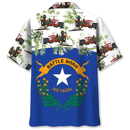 Nevada Proud Hawaiian Shirt, custom shirt gift for men (view 3)
