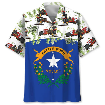 Nevada Proud Hawaiian Shirt, custom shirt gift for men (view 4)