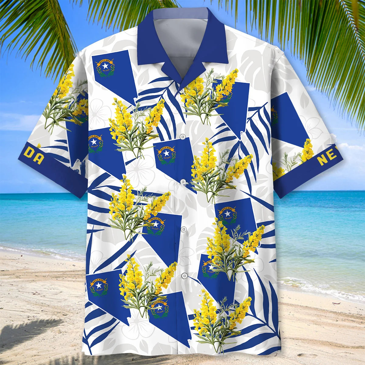 Nevada State Sagebrush Hawaiian Shirt, custom shirt gift for men