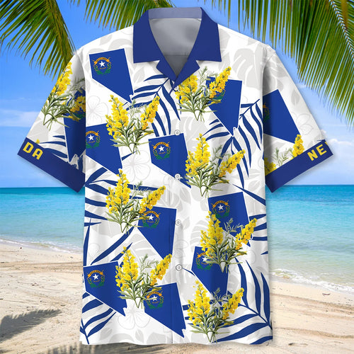 Nevada State Sagebrush Hawaiian Shirt, custom shirt gift for men