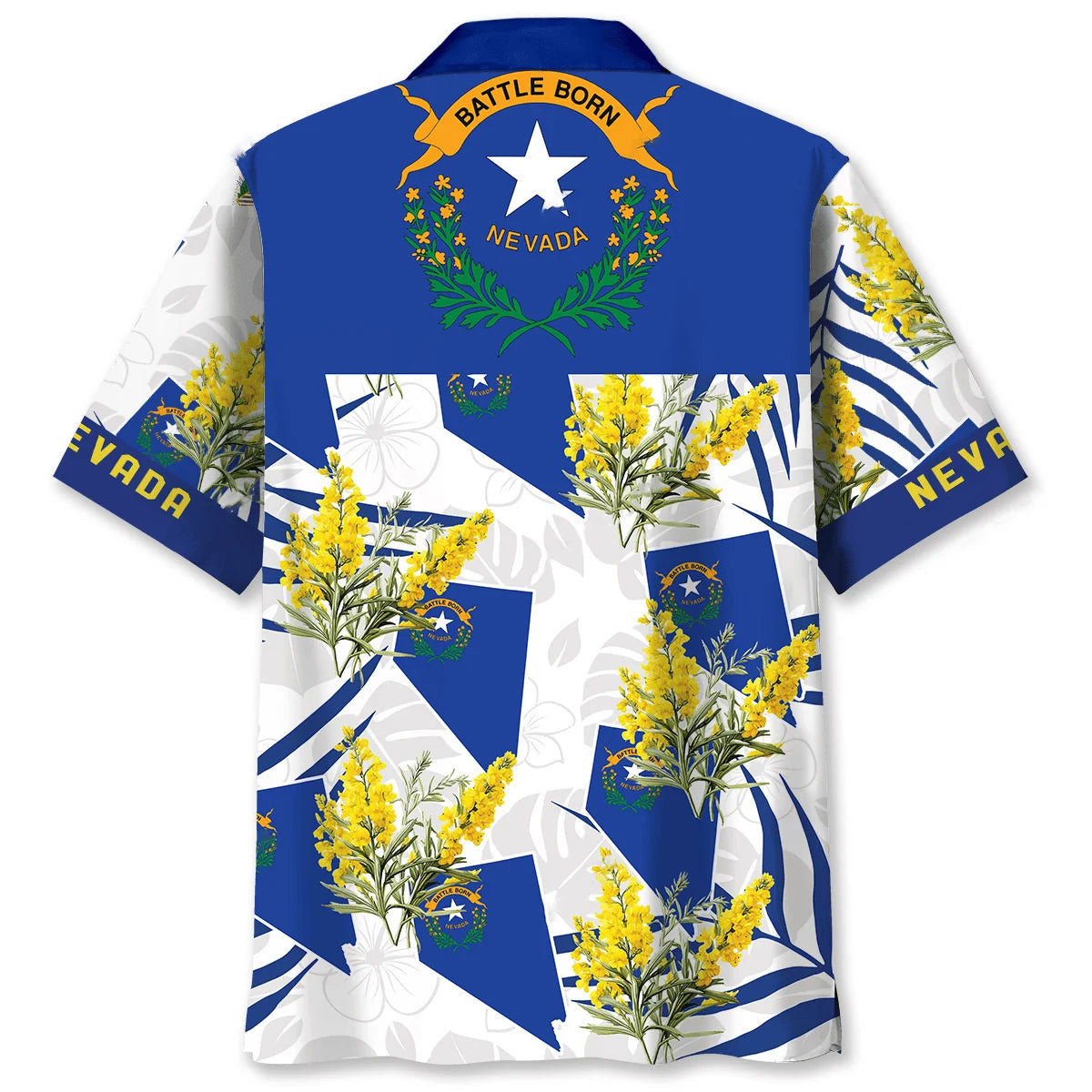 Nevada State Sagebrush Hawaiian Shirt, custom shirt gift for men (view 2)