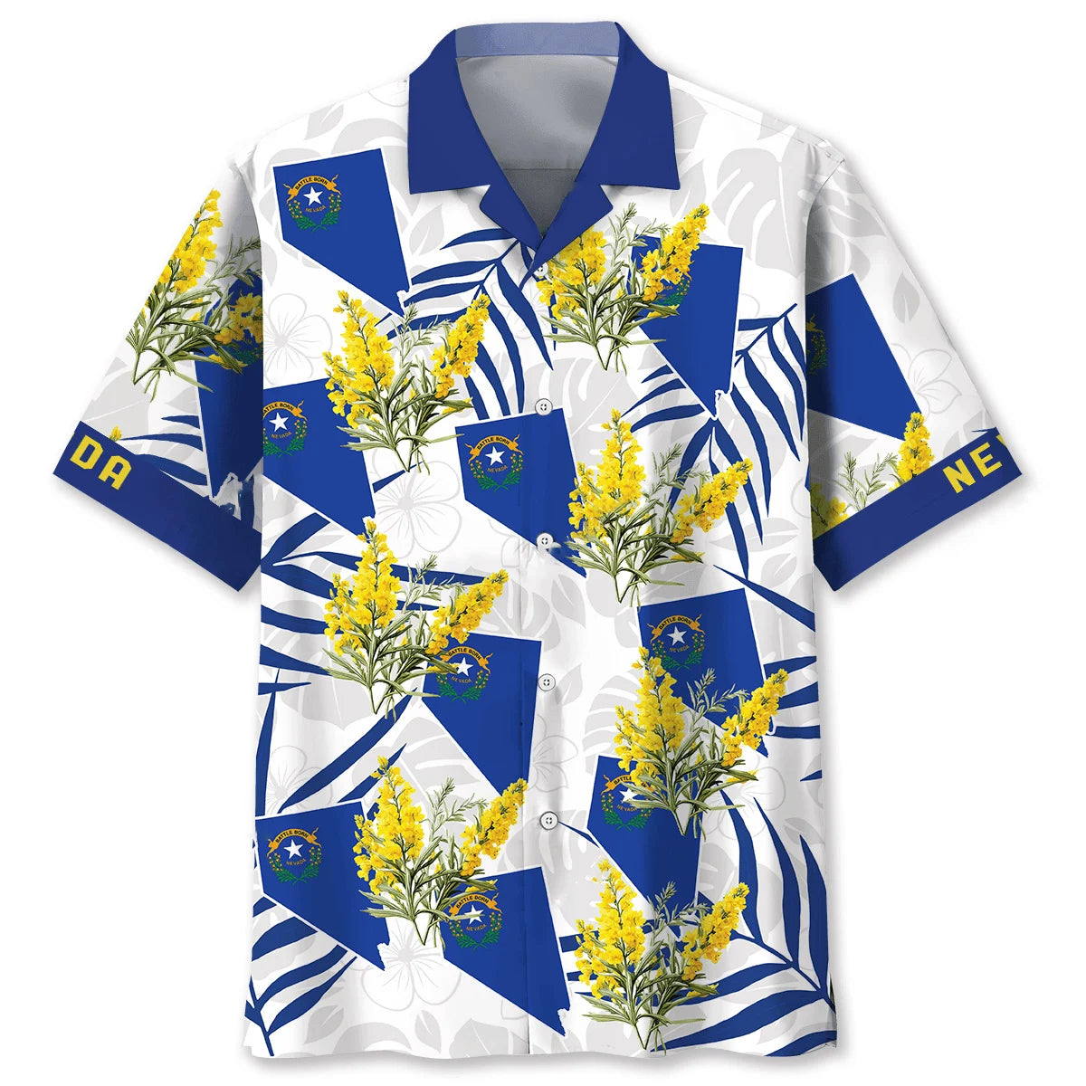 Nevada State Sagebrush Hawaiian Shirt, custom shirt gift for men (view 4)