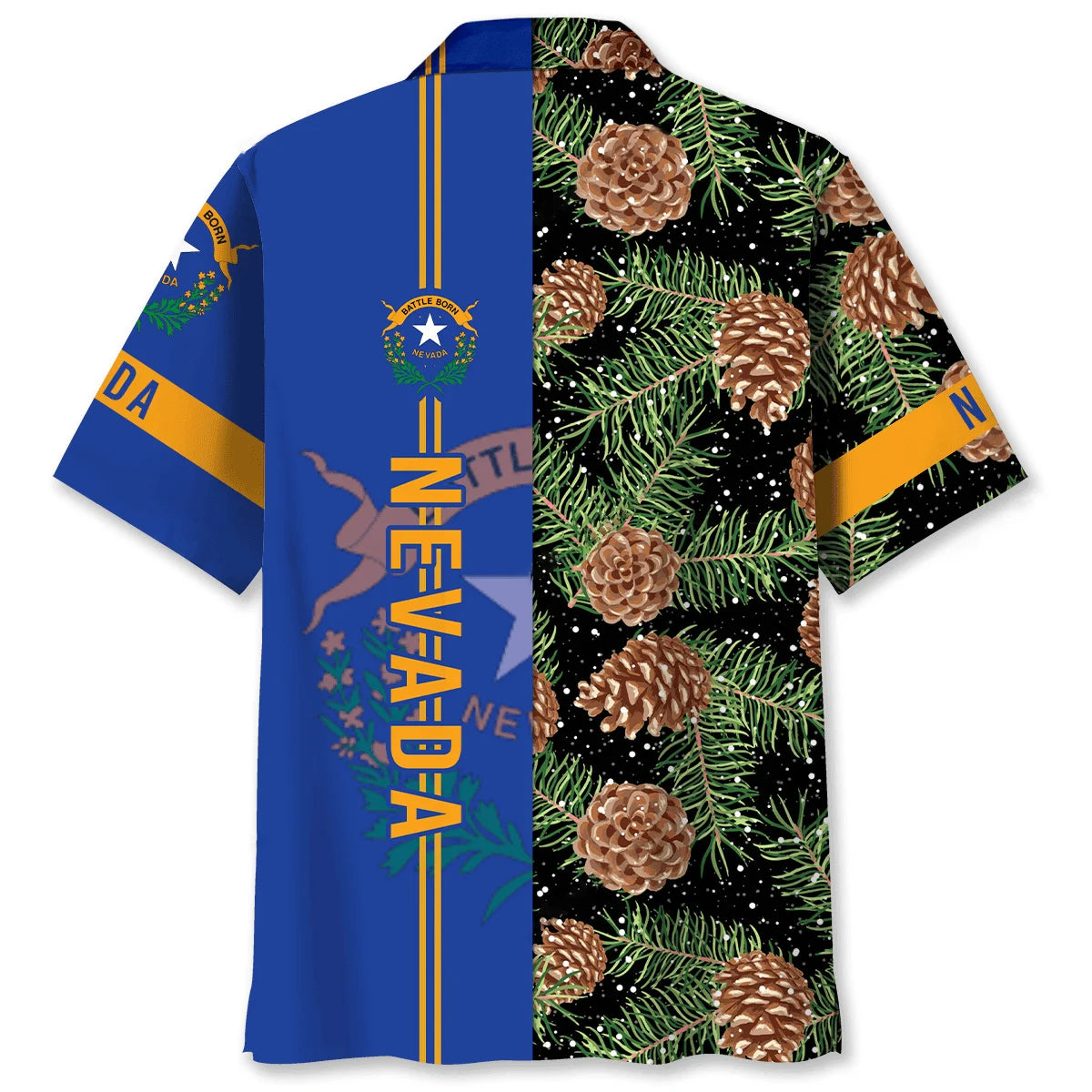 Nevada the Pine Tree State Hawaiian Shirt, custom shirt gift for men (view 2)
