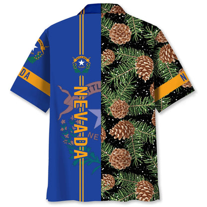 Nevada the Pine Tree State Hawaiian Shirt, custom shirt gift for men (view 2)
