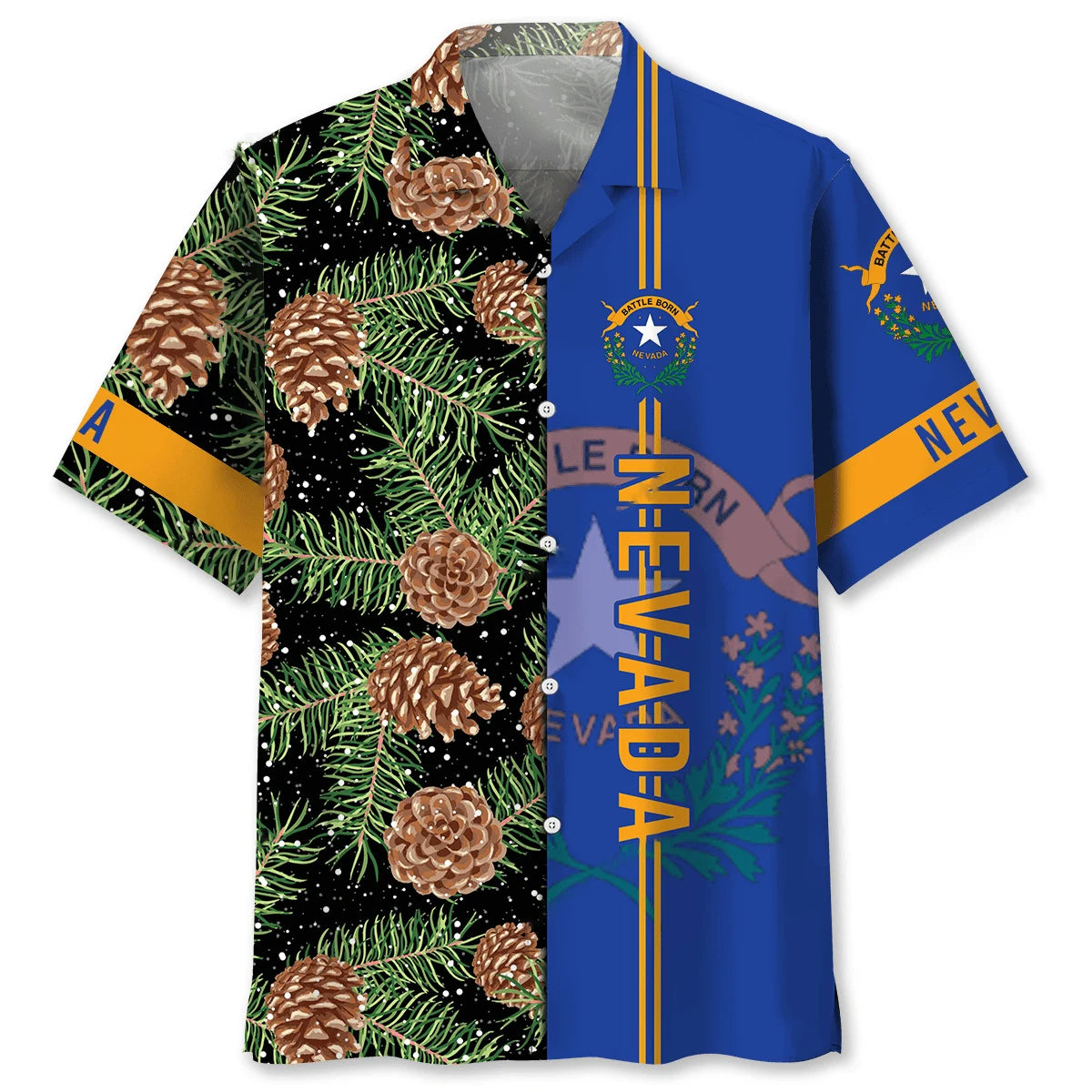 Nevada the Pine Tree State Hawaiian Shirt, custom shirt gift for men (view 4)