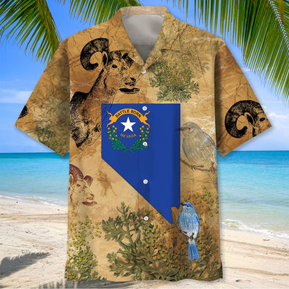 Nevada Vintage Hawaiian Shirt, custom shirt gift for men (view 2)