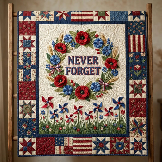 Never Forget Quilt Blanket