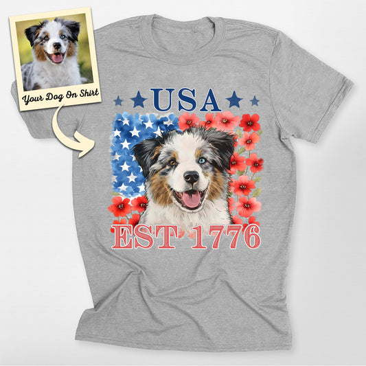 Custom Australian Shepherd Shirt 250th Indepen
