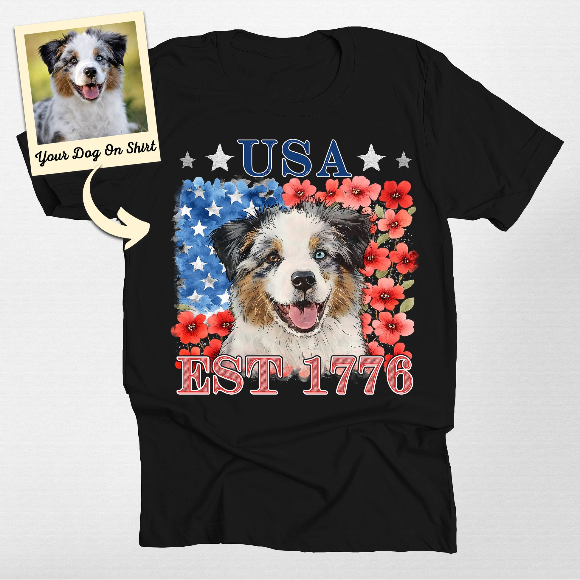 Custom Australian Shepherd Shirt 250th Indepen (view 2)