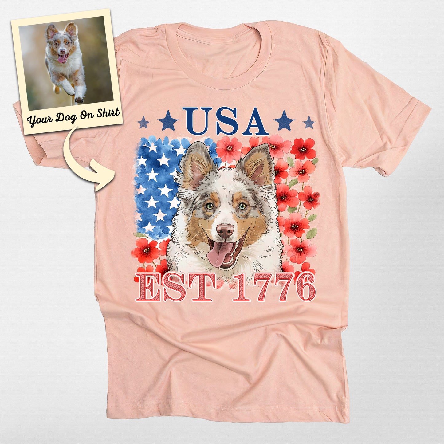 Custom Australian Shepherd Shirt 250th Indepen (view 3)