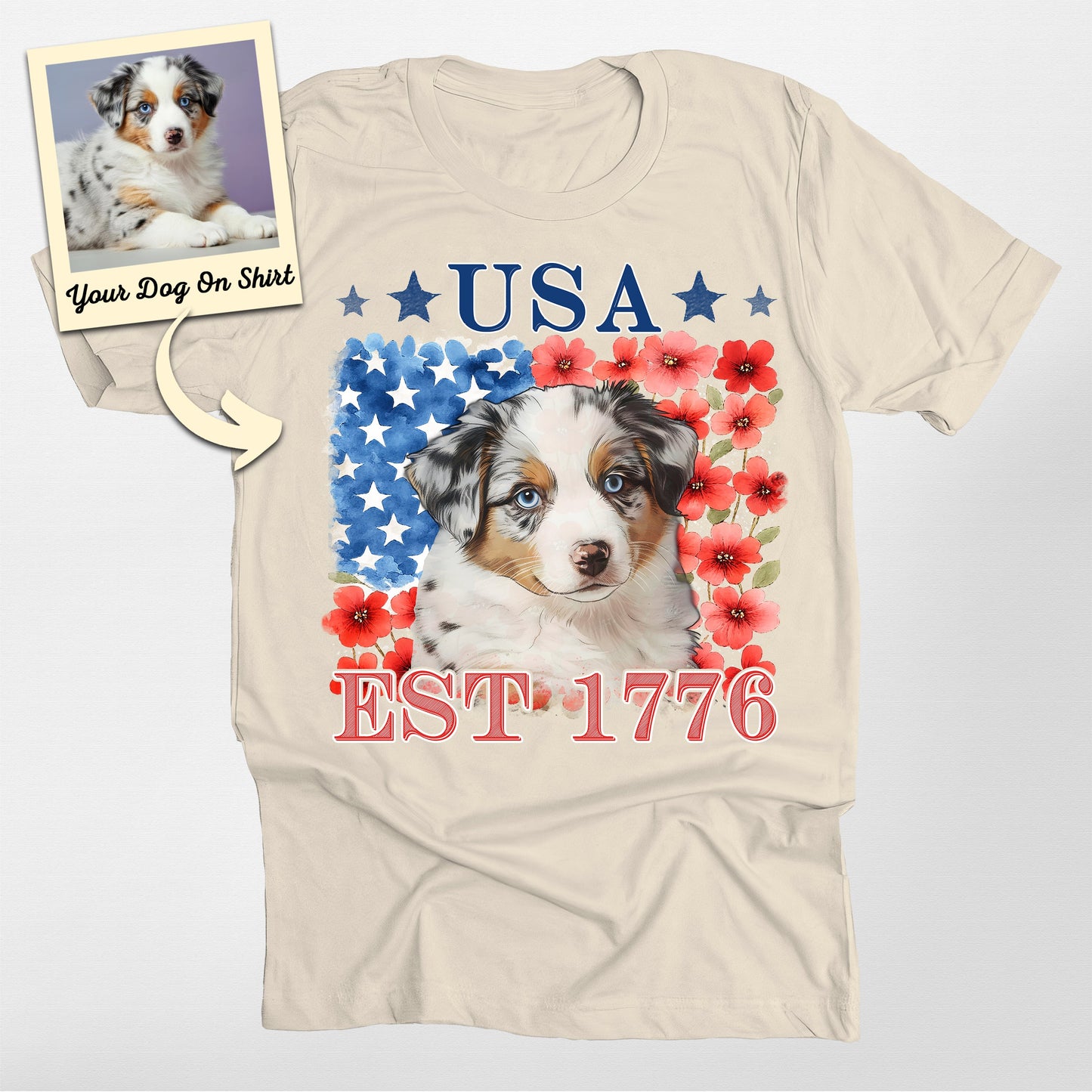Custom Australian Shepherd Shirt 250th Indepen (view 4)