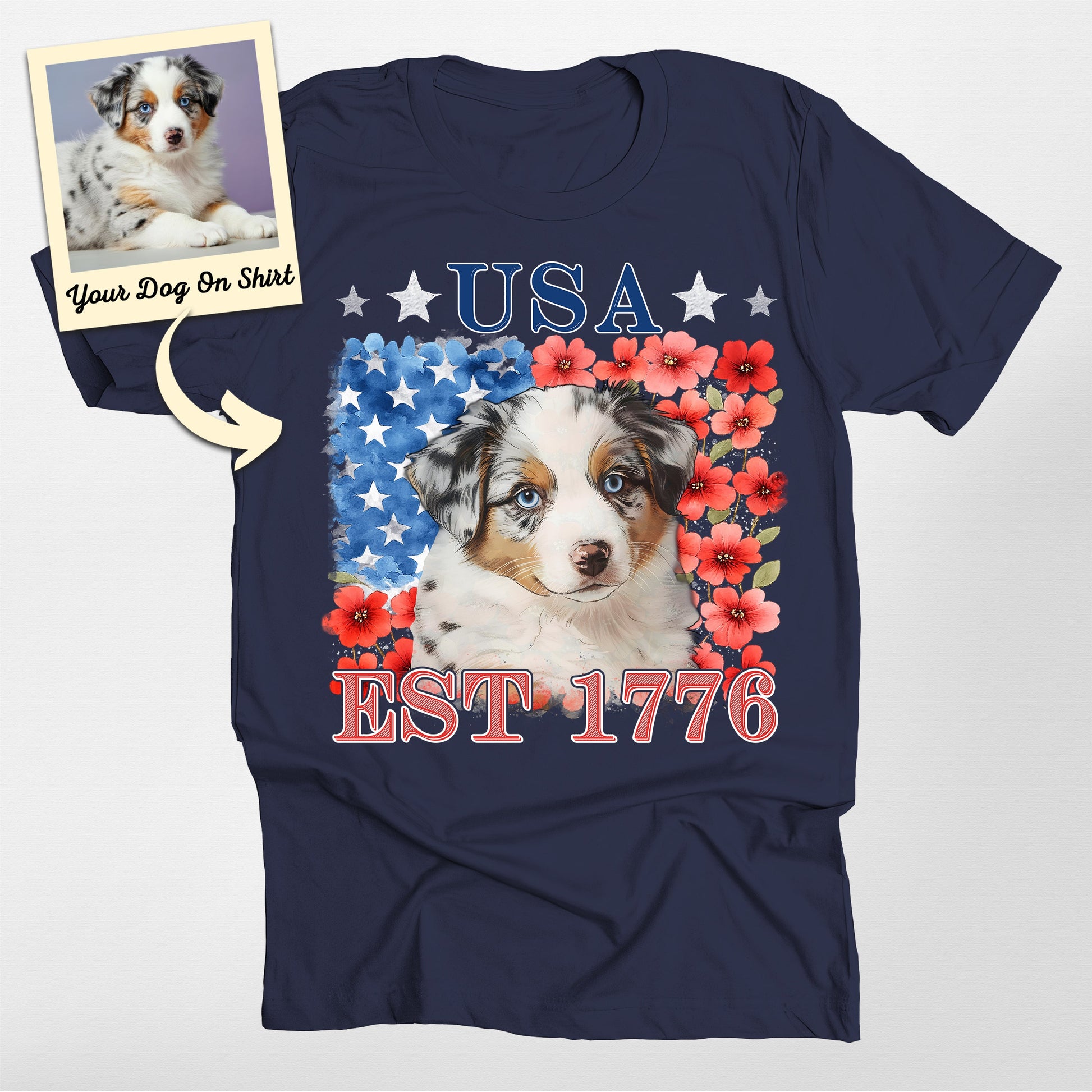 Custom Australian Shepherd Shirt 250th Indepen (view 5)