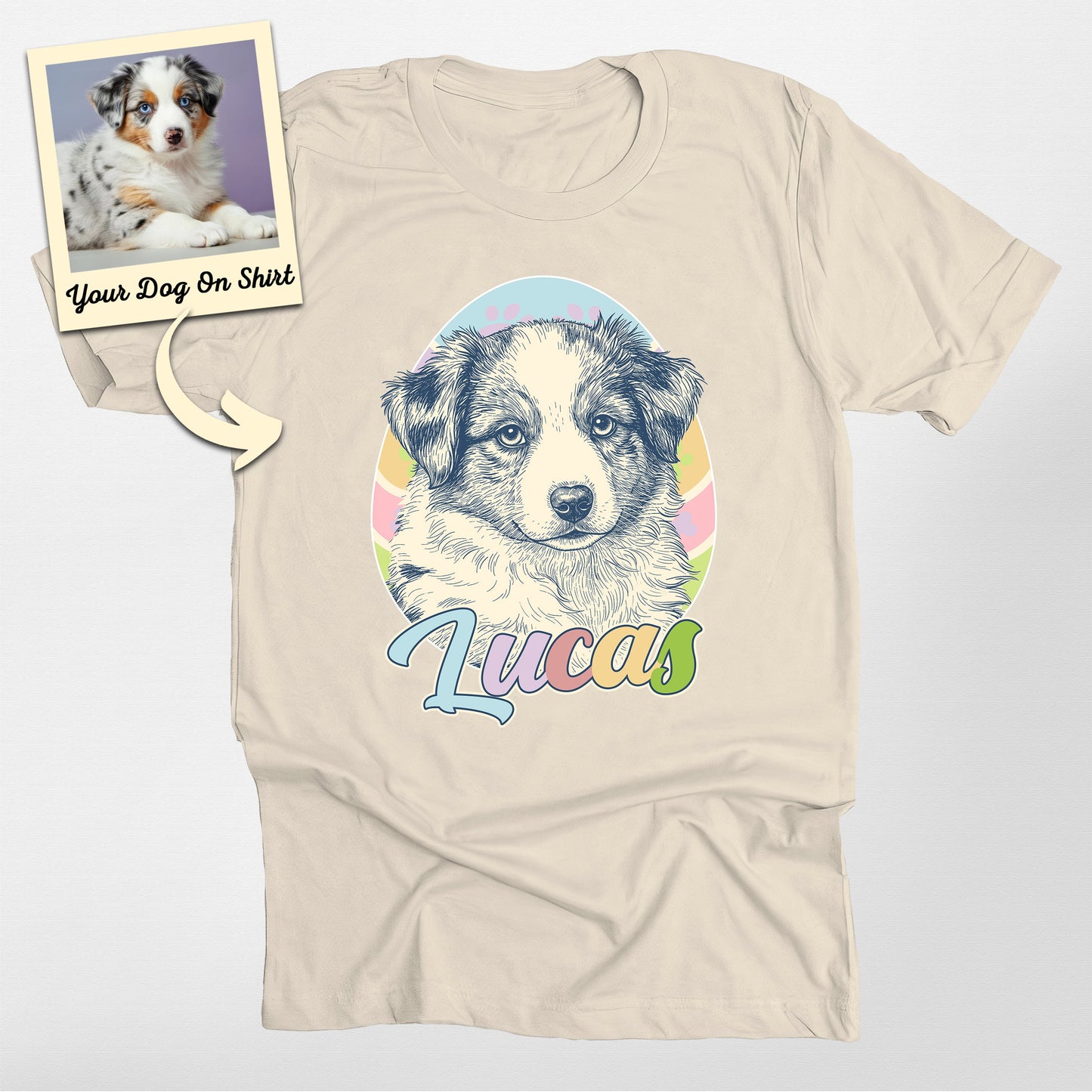 Custom Australian Shepherd Shirt Easter Eggs B (view 3)