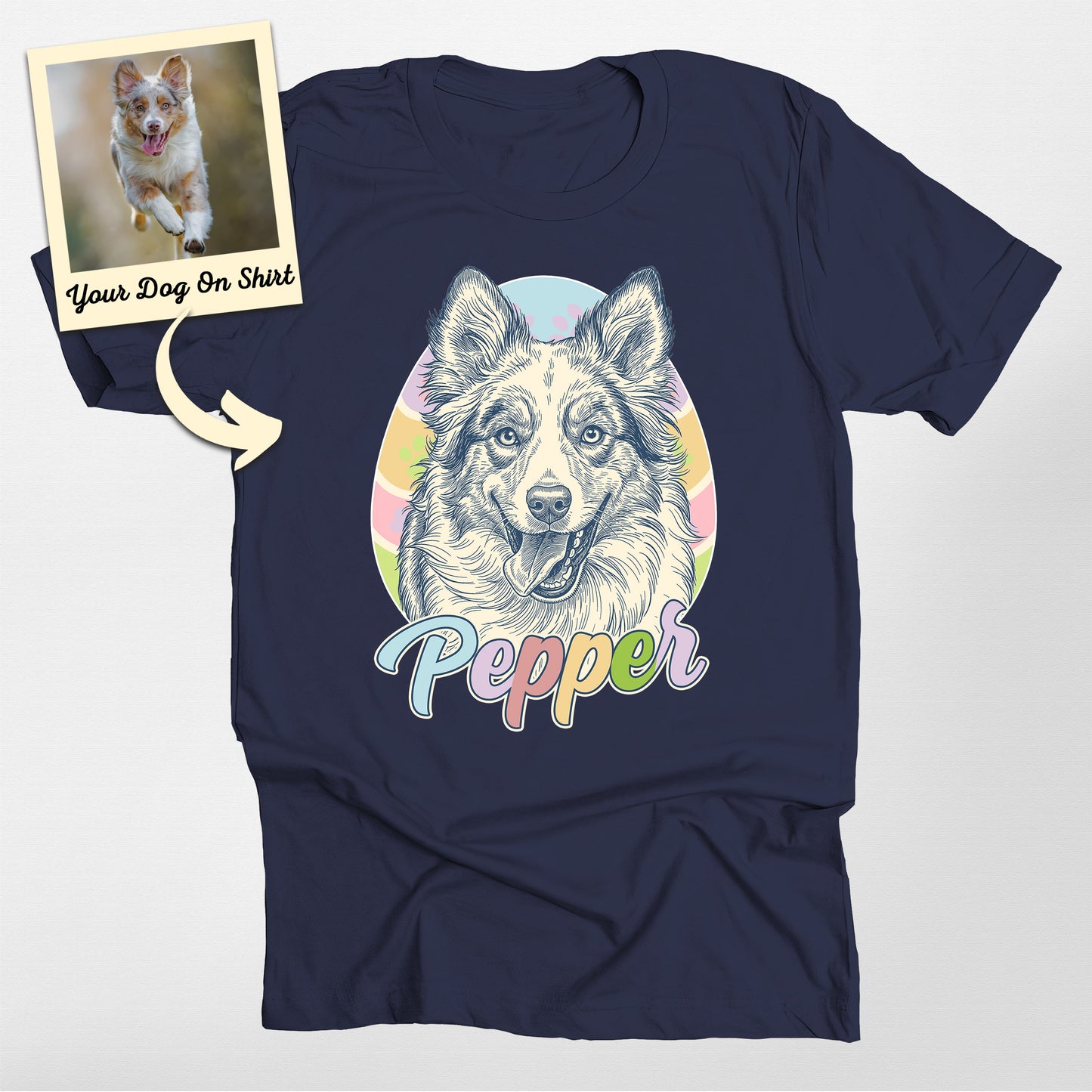 Custom Australian Shepherd Shirt Easter Eggs B (view 4)