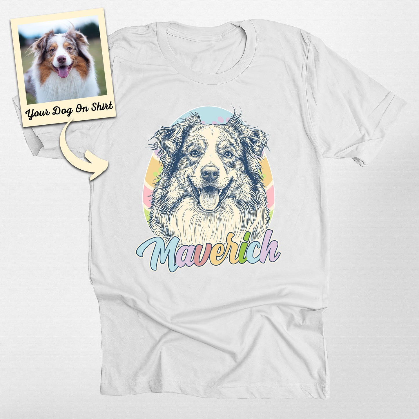 Custom Australian Shepherd Shirt Easter Eggs B (view 5)