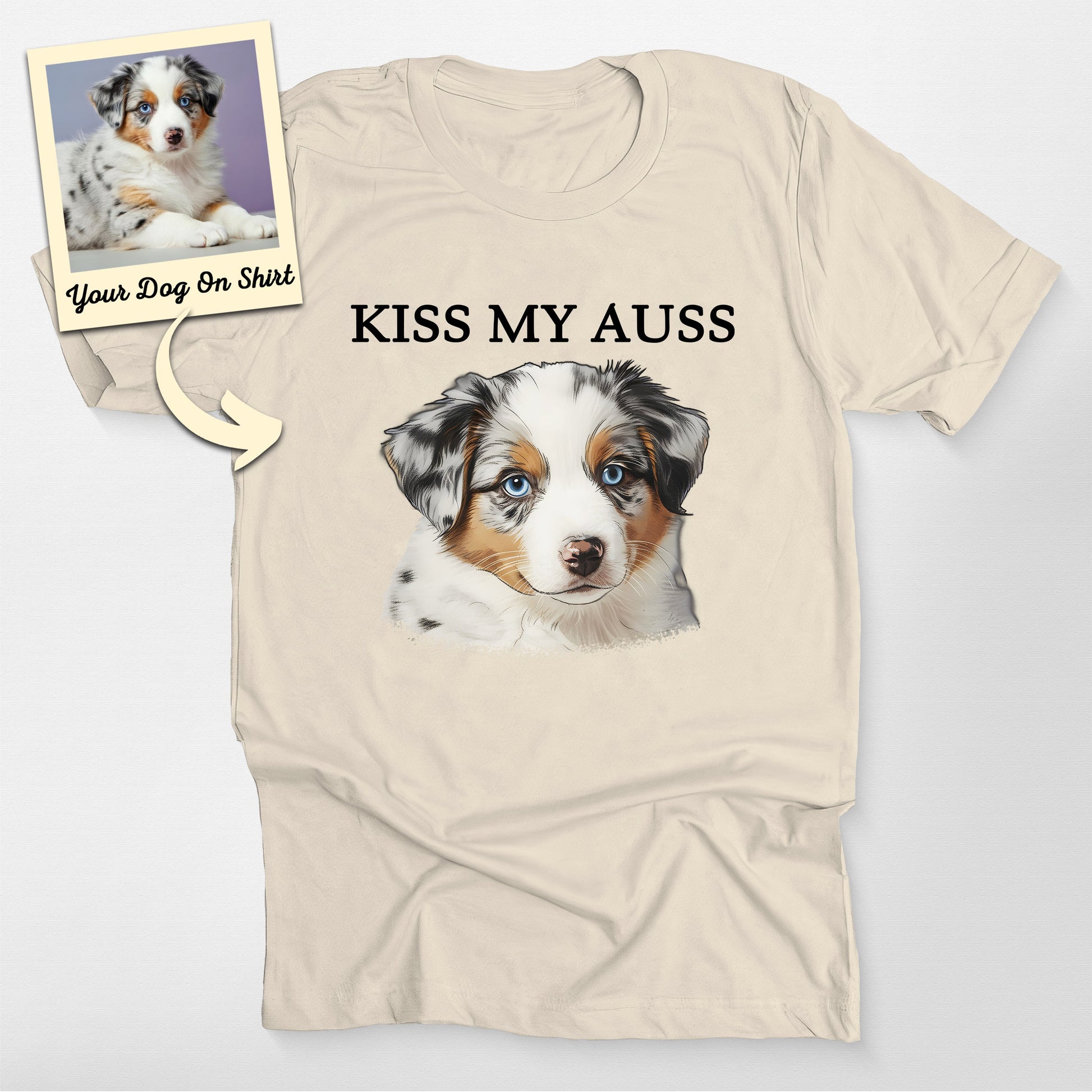 Custom Australian Shepherd Shirt Kiss my Auss (view 4)