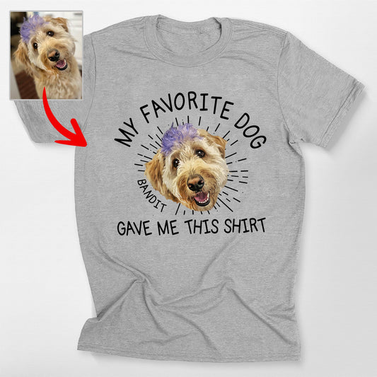 Custom Dog Dad Gift T-Shirt Bella Canvas Funny, custom pet portrait gift for pet lovers