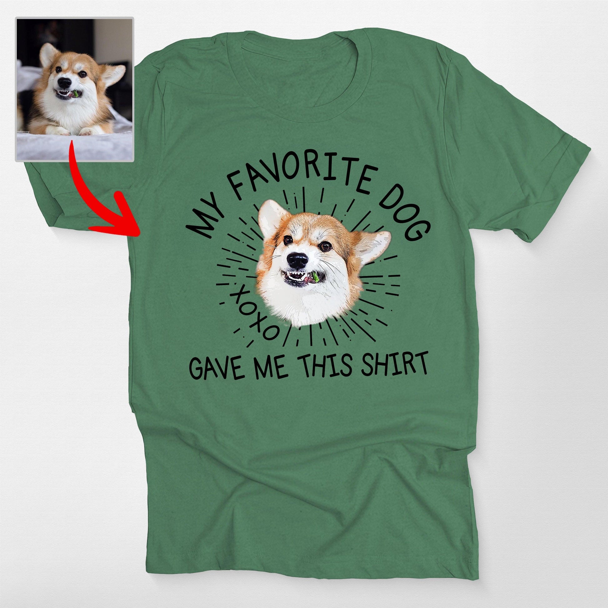 Custom Dog Dad Gift T-Shirt Bella Canvas Funny, custom pet portrait gift for pet lovers (view 3)