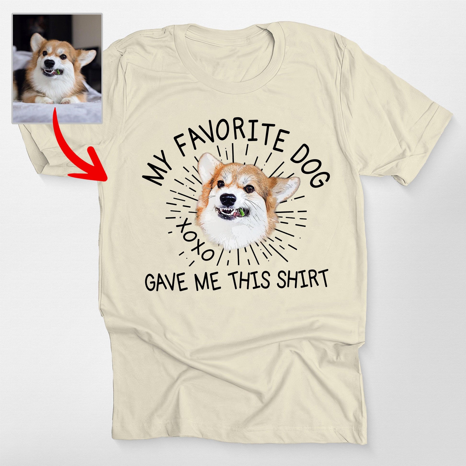 Custom Dog Dad Gift T-Shirt Bella Canvas Funny, custom pet portrait gift for pet lovers (view 4)