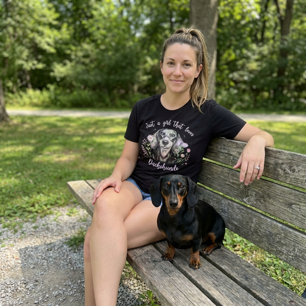 Custom Flora Bella Canvas Shirt for Dog Lady, custom pet portrait gift for pet lovers (view 4)