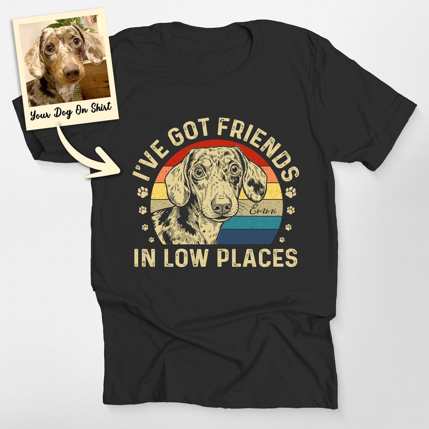 Custom Funny Dachshund Shirt Got Friends in Lo (view 2)