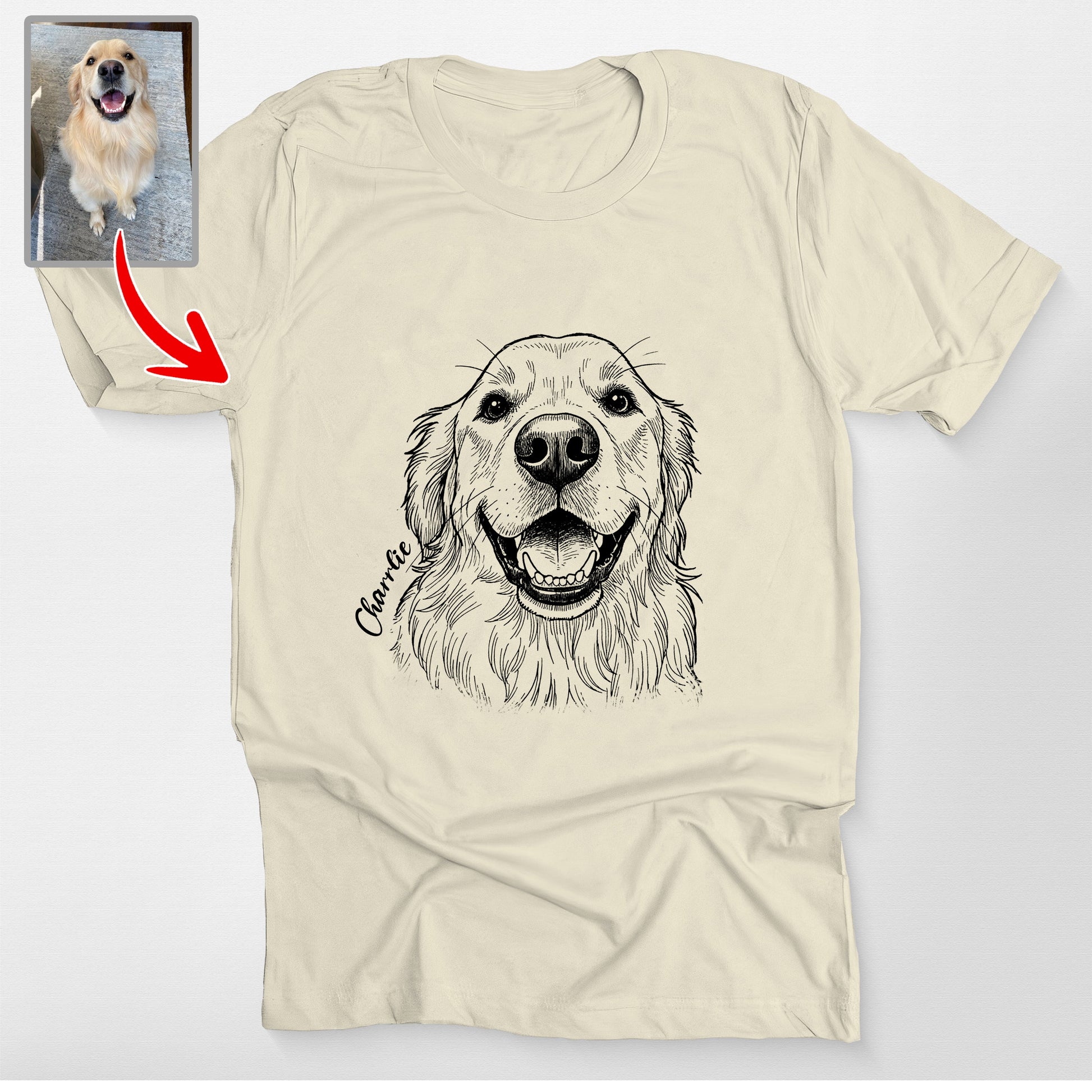 Custom Halloween Dog Bella Canvas T-Shirt Gift, custom pet portrait gift for pet lovers (view 5)