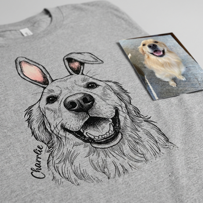 Custom Pet Easter Bella Canvas T-Shirt Gift, custom pet portrait gift for pet lovers (view 18)