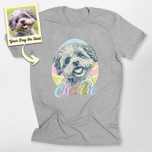 Custom Poodle Shirt Easter Eggs Bella Canvas T-Shirt