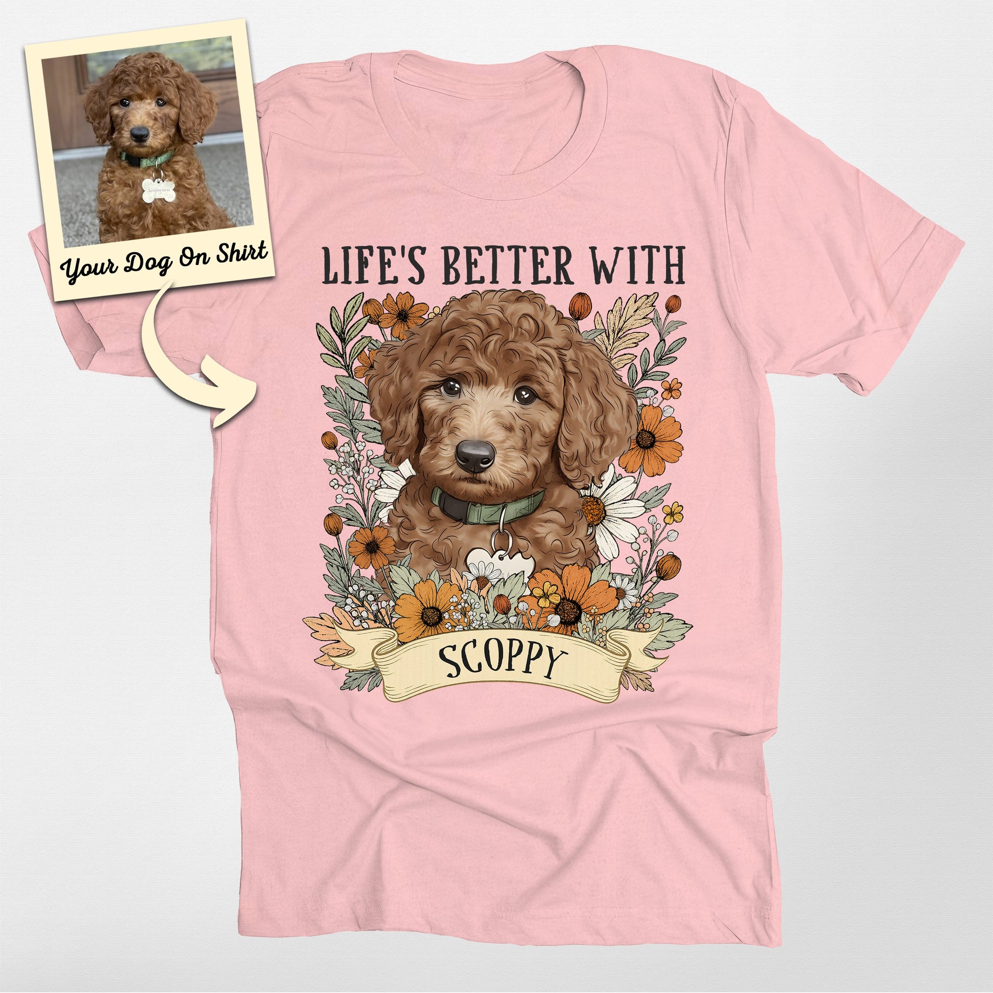 Custom Poodle Shirt Life is Better with Bella (view 5)