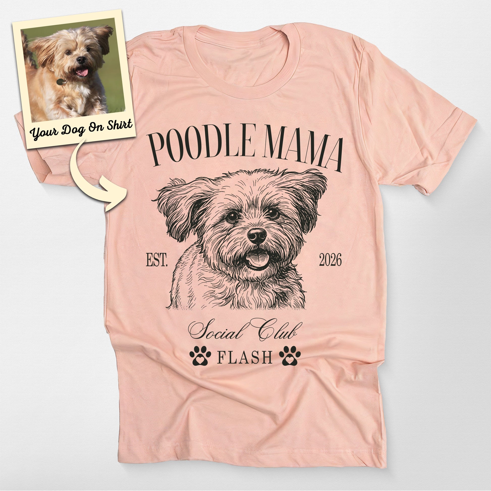 Custom Poodle Shirt Poodle Mama Bella Canvas T-Shirt (view 3)