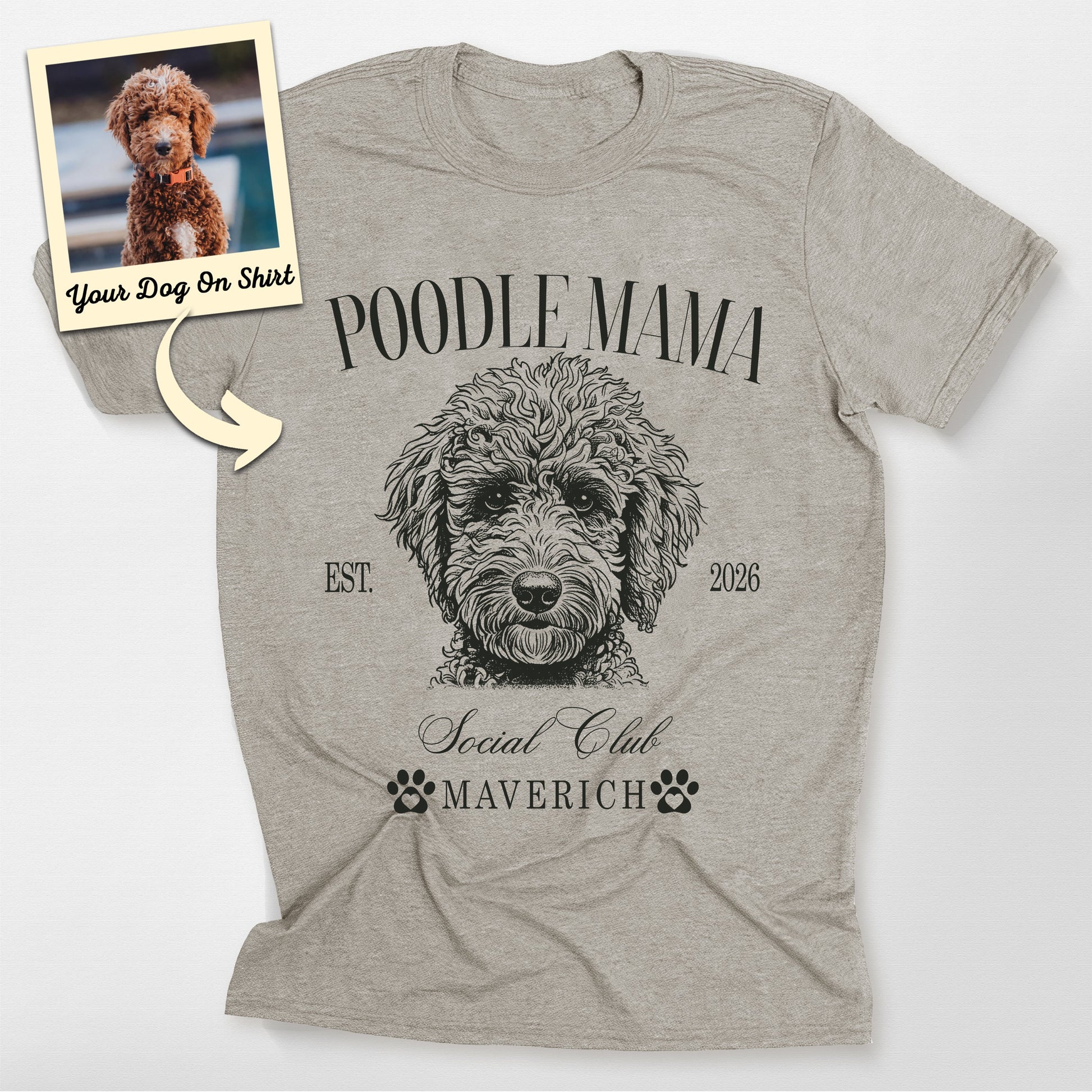 Custom Poodle Shirt Poodle Mama Bella Canvas T-Shirt (view 4)