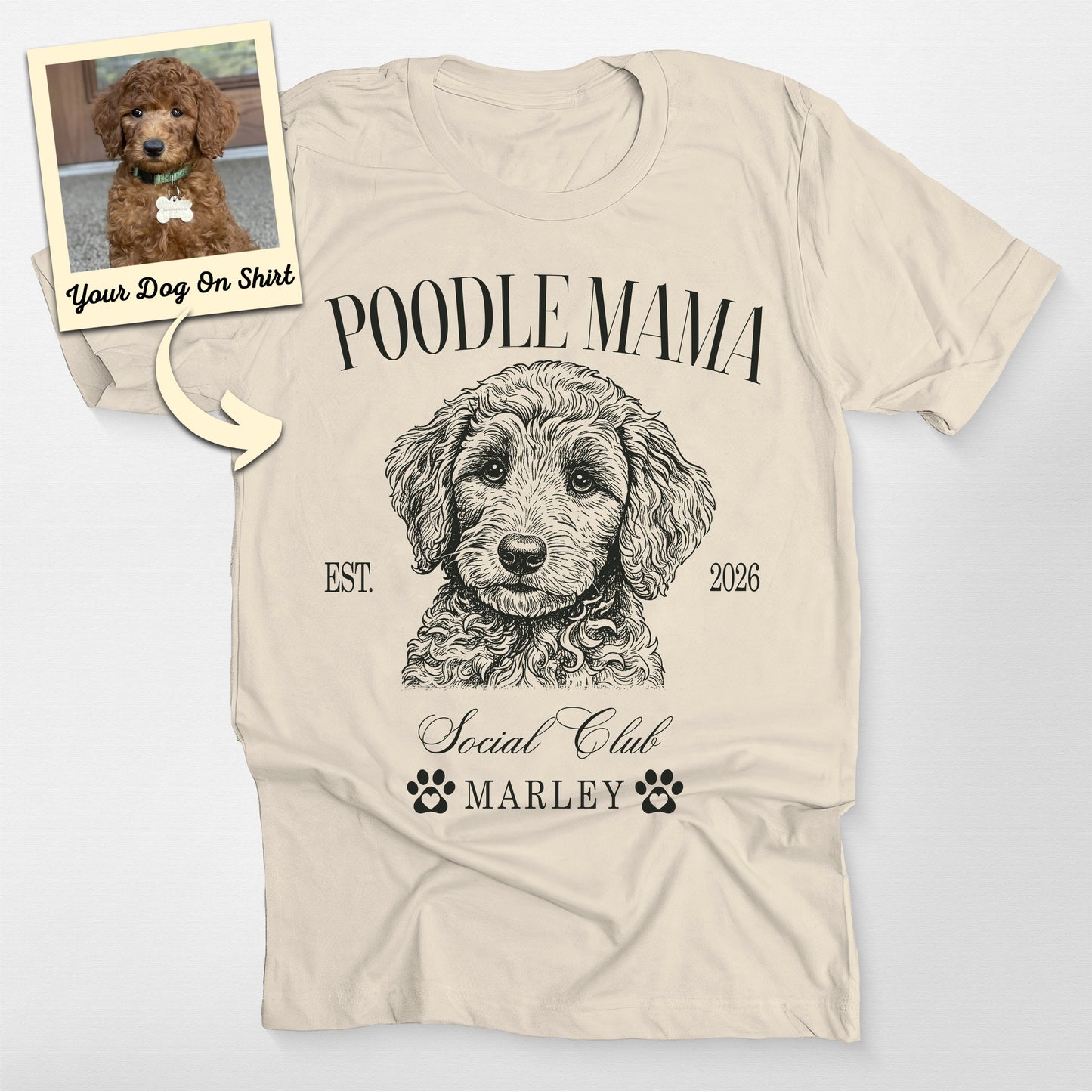 Custom Poodle Shirt Poodle Mama Bella Canvas T-Shirt (view 5)