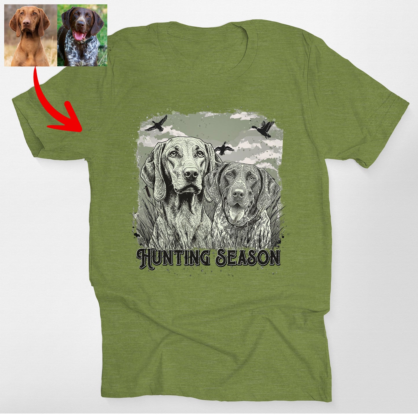 Custom Southern Boy Dog Bella Canvas T-Shirt D, custom pet portrait gift for pet lovers (view 3)