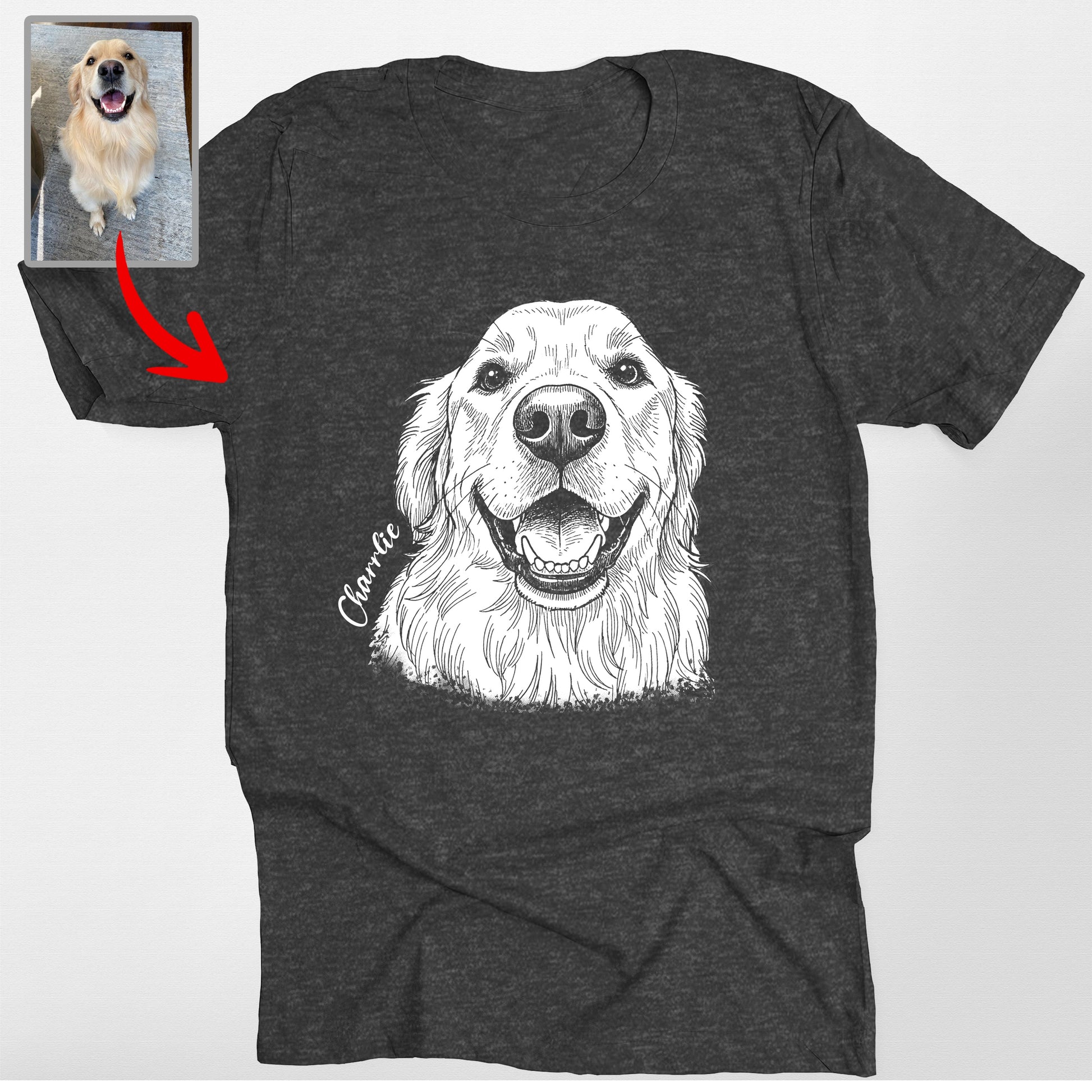 Custom Thanksgiving Pet Bella Canvas T-Shirt, custom pet portrait gift for pet lovers (view 3)