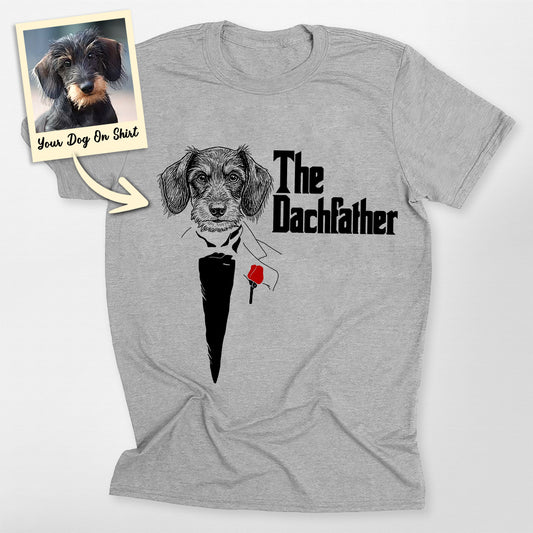 Custom Weiner the Dogfather Bellas Canvas Shir, custom pet portrait gift for pet lovers