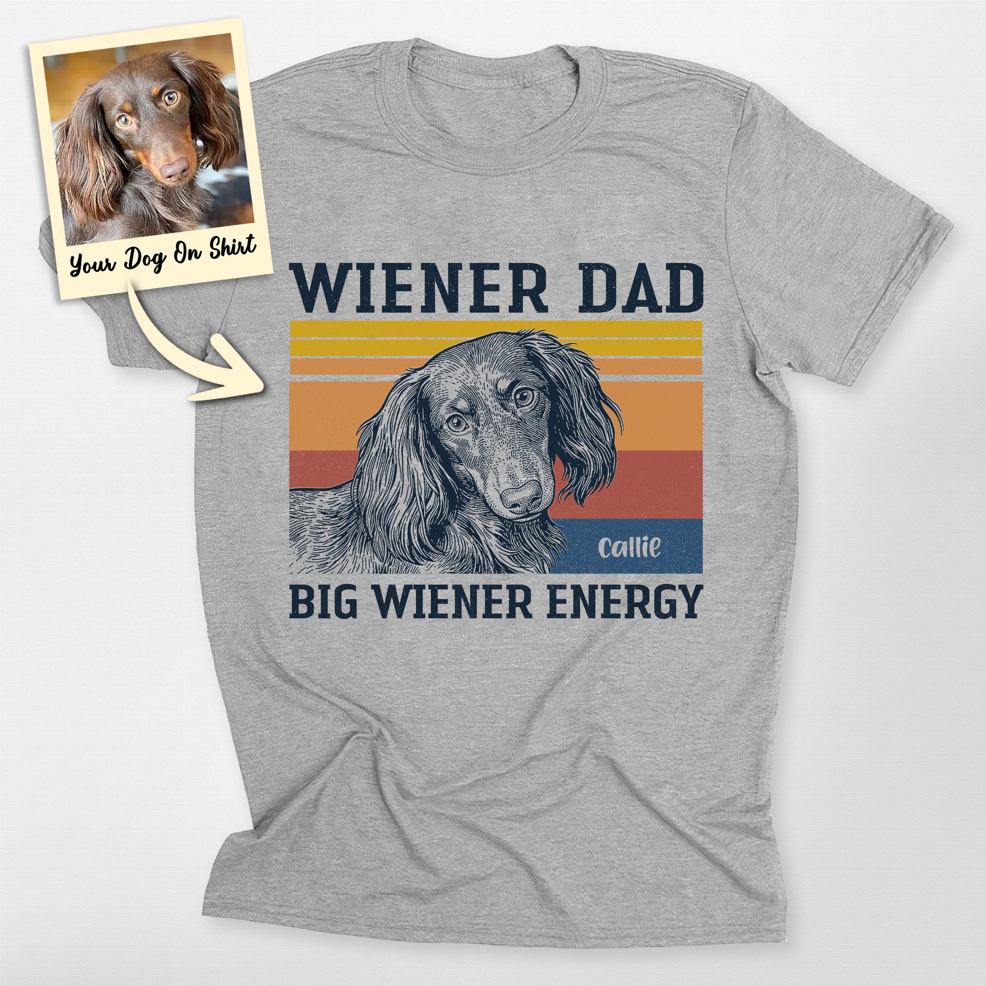 Customized Dachshund Shirt Wiener Dad Bella Canvas