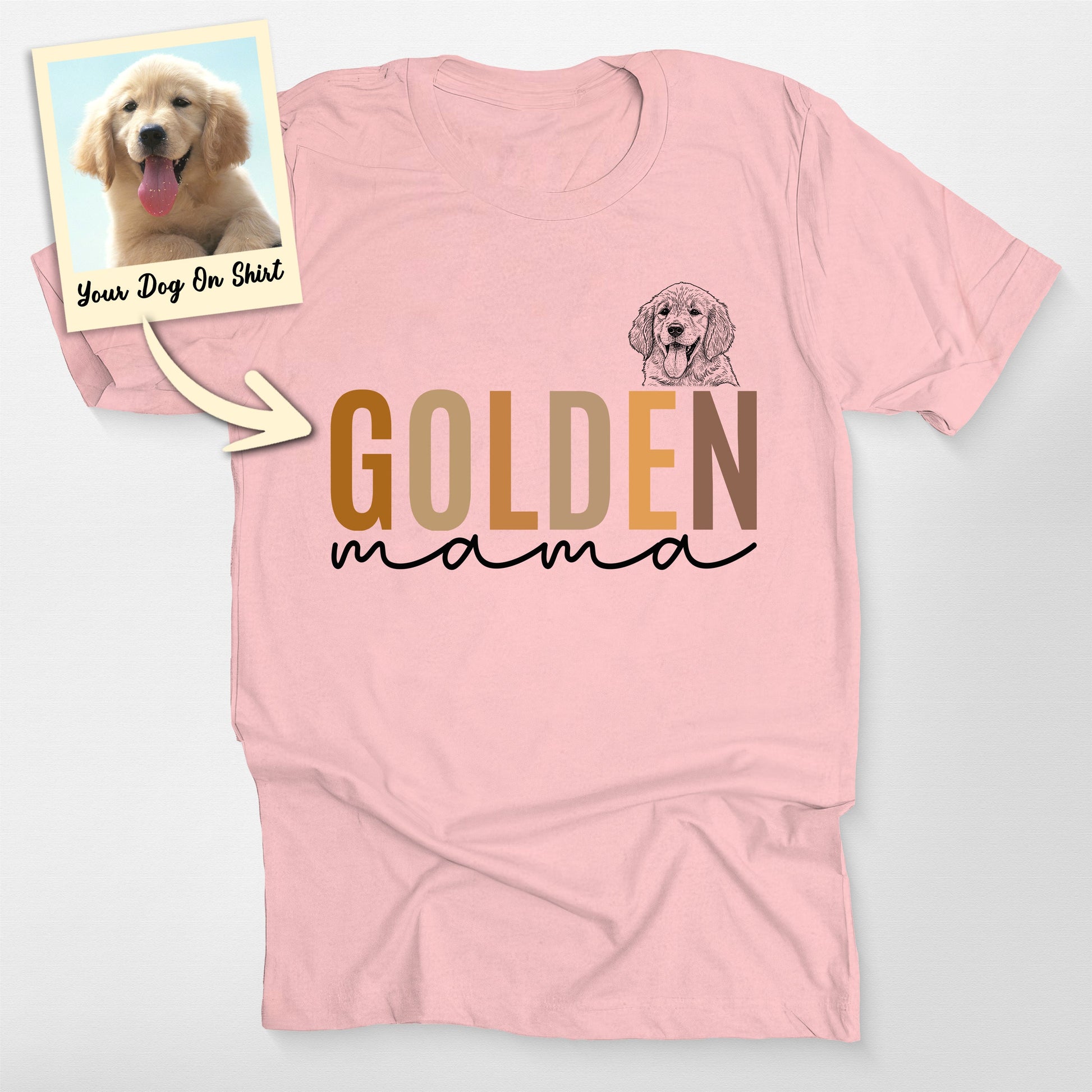 Customized Golden Retriever Puppy Shirt Golden (view 5)