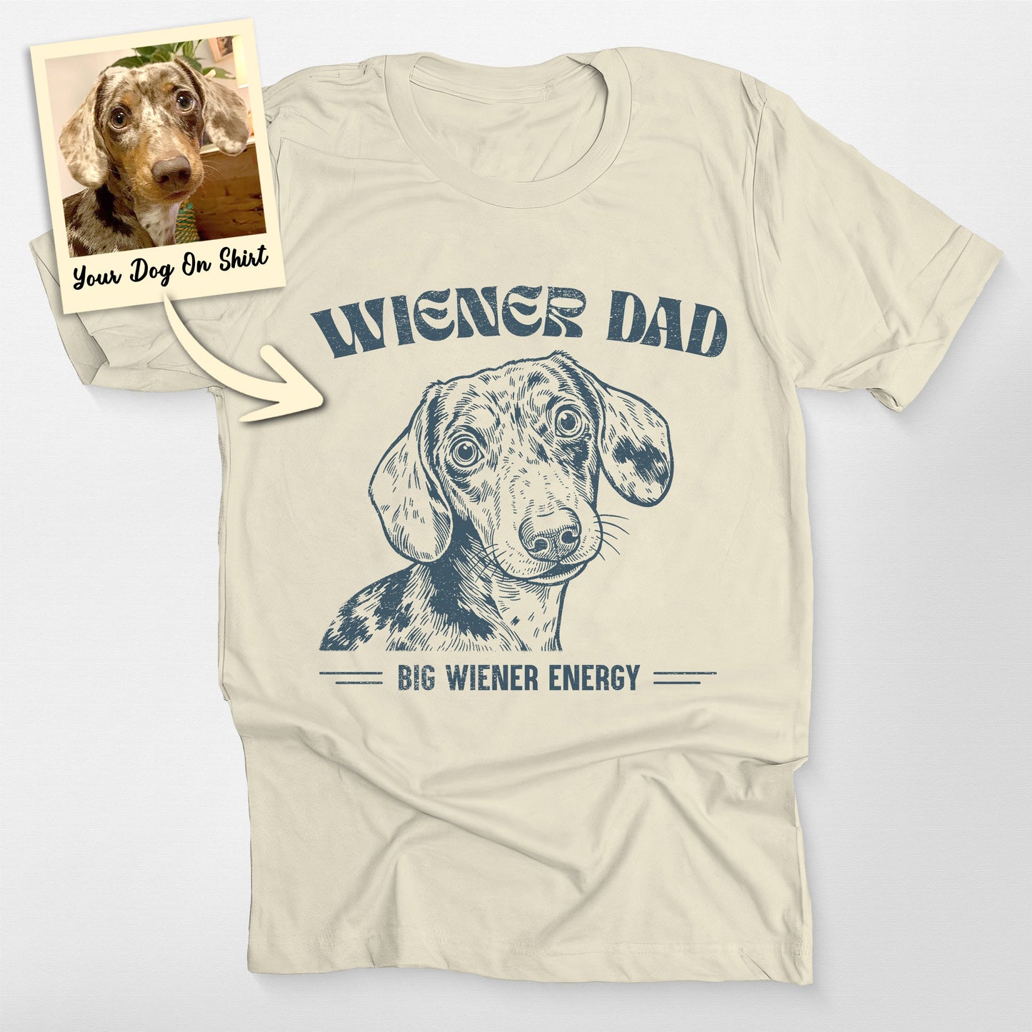 Customized Wiener Dad Funny T-Shirt for Mens (view 3)