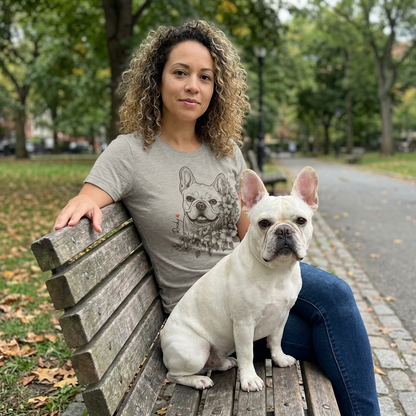 Floral Dog Portrait Bella Canvas T-Shirt Custom, custom pet portrait gift for pet lovers (view 20)