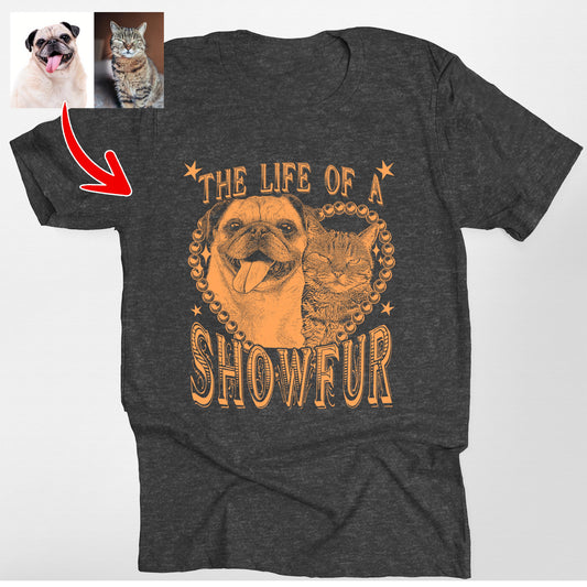 Funny Custom Dogface the Life of a Showdog Bel, custom pet portrait gift for pet lovers