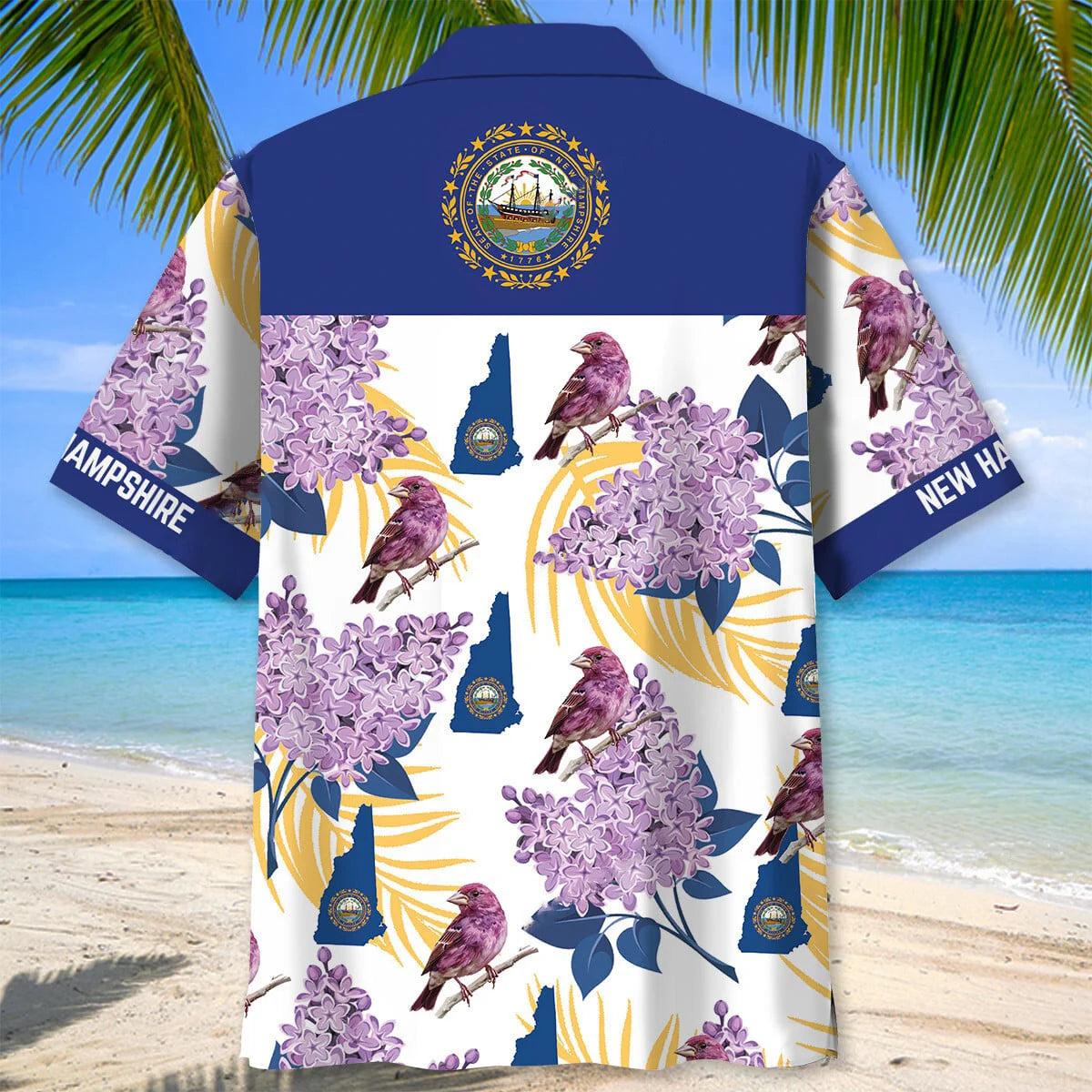 Hampshire Proud Hawaiian Shirt, custom shirt gift for men (view 3)