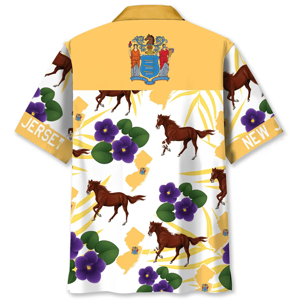 Jersey State Proud Hawaiian Shirt, custom shirt gift for men (view 3)