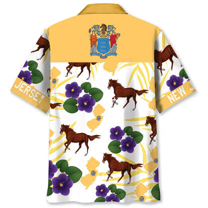 Jersey State Proud Hawaiian Shirt, custom shirt gift for men (view 3)