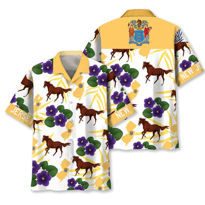 Jersey State Proud Hawaiian Shirt, custom shirt gift for men (view 4)