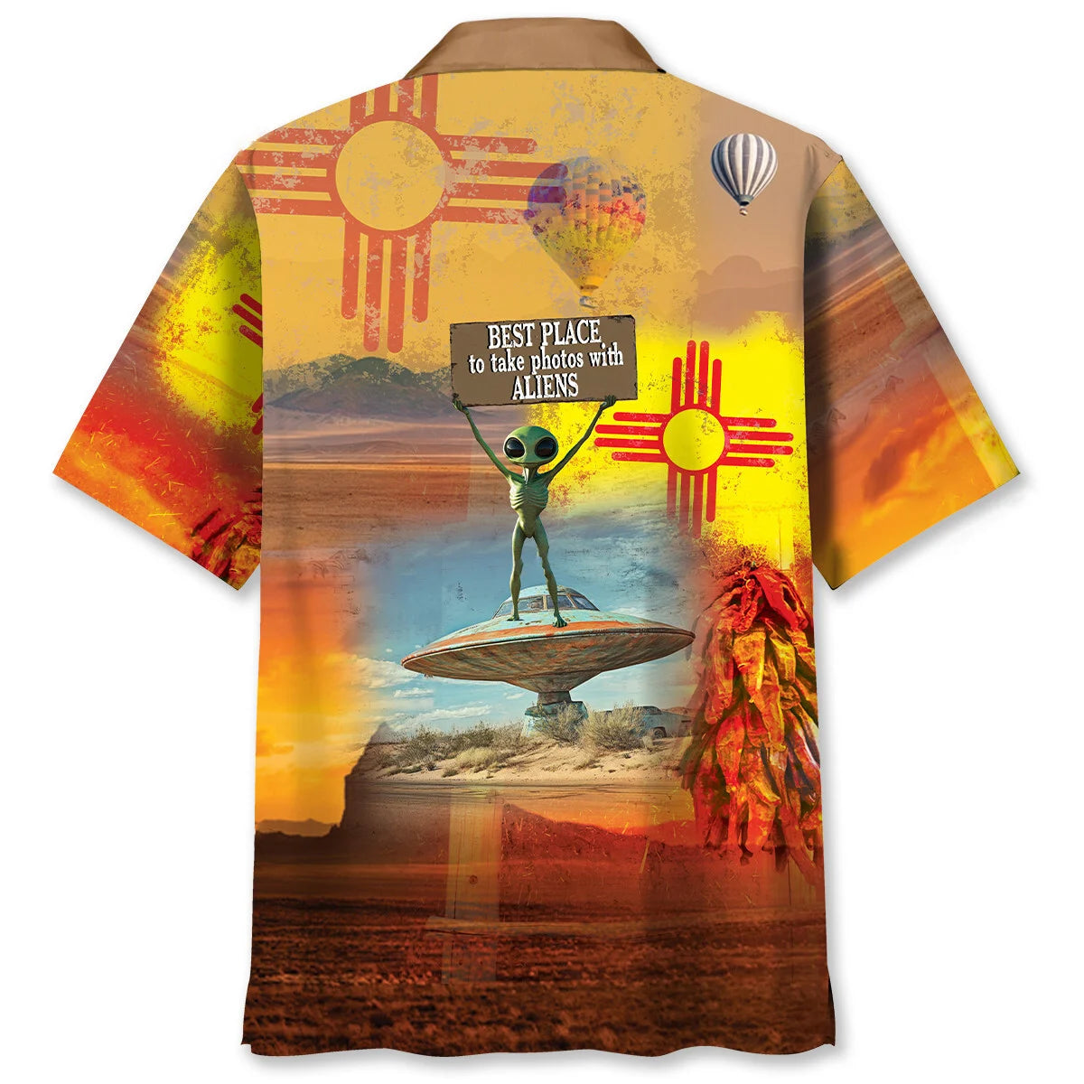 Mexico Best Place to Take Photo with Aliens Hawaiian Shirt, custom shirt gift for men (view 2)