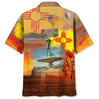 Mexico Best Place to Take Photo with Aliens Hawaiian Shirt, custom shirt gift for men (view 2)
