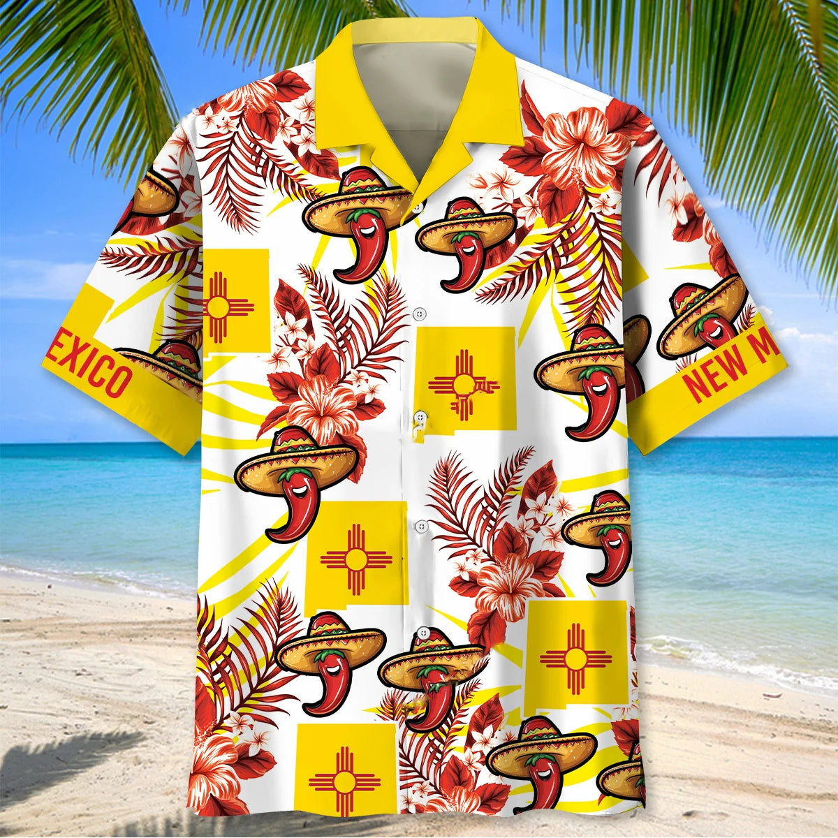 Mexico Chilli Hawaiian Shirt, custom shirt gift for men (view 2)