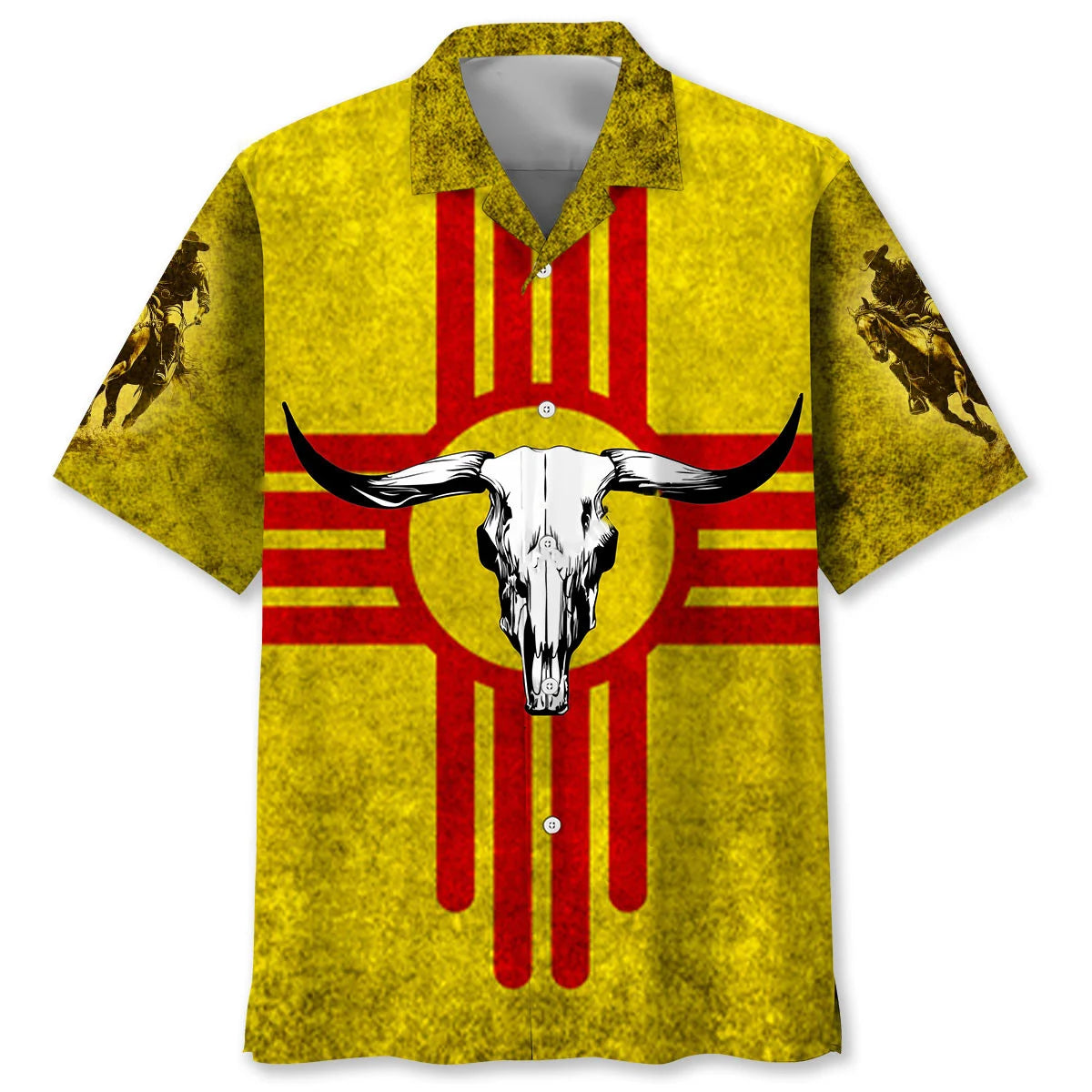 Mexico Cowboy Vintage Hawaiian Shirt, custom shirt gift for men (view 4)