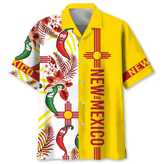 Mexico Dancing Chilies Hawaiian Shirt, custom shirt gift for men