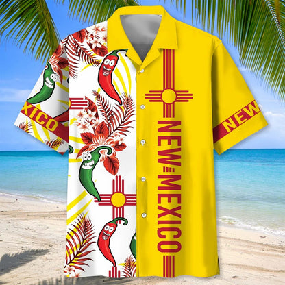 Mexico Dancing Chilies Hawaiian Shirt, custom shirt gift for men (view 2)